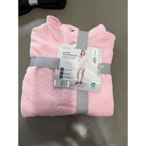 Aldi‎ Serra Ladies 2 Piece Quilted Sleepwear Set Pink Size Small 4-6 NEW